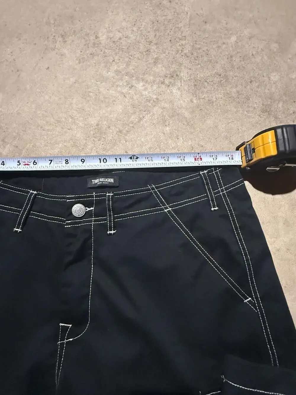 True Religion Cargo SN Pant Emb HS Outline Black Cargo Pants